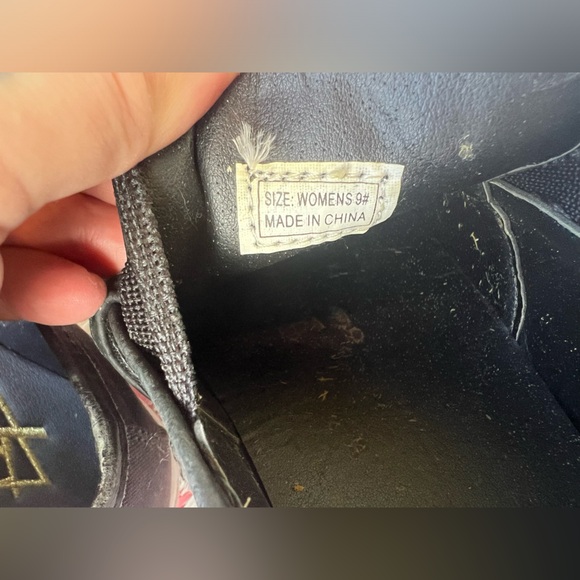 Black FU CK Slip-on sneakers, women’s size 9. - Picture 3 of 3